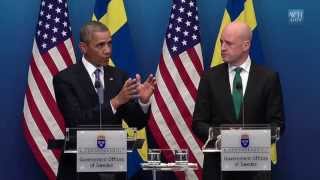 President Obama and Prime Minister Reinfeldt Hold a Press Conference [upl. by Bradley]