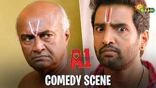 A1  Comedy Scene  Santhanam  MS Bhaskar  Manohar  Adithya TV [upl. by Stanwin]