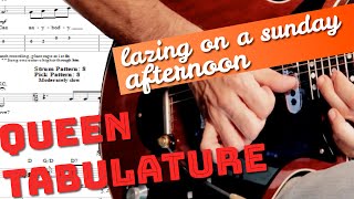 Lazing on a sunday afternoon Queen Guitar lesson cover TAB [upl. by Sivahc]