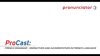 French Grammar Diminutives and augmentatives in French language [upl. by Aisenat]