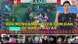 CLOUDE SKYLAR MODE NGAMUK REAKSI STREAMER RRQ VS GEEK FAM GAME 1 MPLID S14 [upl. by Seuqram584]