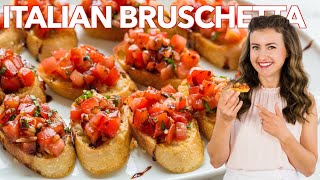 How to Make Italian BRUSCHETTA  Easy Appetizer [upl. by Yahsram690]