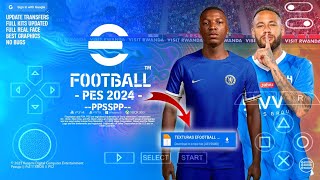 eFootball Pes 2024 ppsspp 600MB update transfers new kits leaked 202324 best graphics HD [upl. by Yr]