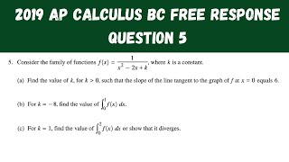 AP Calculus BC 2019 Free Response question 5 [upl. by Kit294]