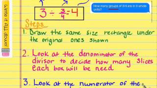 Divide Whole Numbers by Fractions Using Models [upl. by Barth]