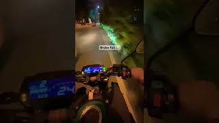 Brake fail 🥲 explore sandeepmt15 rider motovlog ytshorts yt mt15 [upl. by Hnilym]