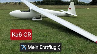 Erstflug mit der Ka6  Flugplatz Eisernhardt [upl. by Esirehs]