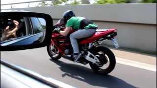 Honda CBR 600 RR vs BMW 740i 1080p [upl. by Sibylla]