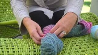 Knitting How to wind a hank into a ball of yarn [upl. by Largent]