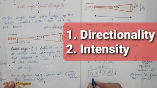 LASER  Lecture 5  Directionality amp Intensity of Laser light [upl. by Chappelka963]