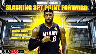 This CONTACT DUNKING “3PT POINT FORWARD” BUILD is INSANE in NBA 2K22 [upl. by Anyehs789]