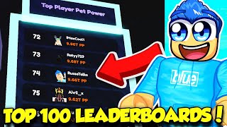 I Got TOP 100 ON PET LEADERBOARDS In Click Simulator [upl. by Caryn]