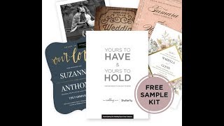 SHUTTERFLY WEDDING INVITATIONS SAMPLES KIT OPENING [upl. by Farrica207]