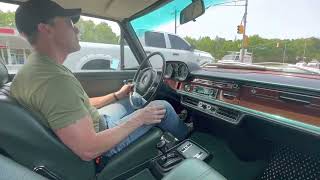 1973 MercedesBenz 280SE 45 with 29956 miles Highway drive video 52323 [upl. by Naeerb441]