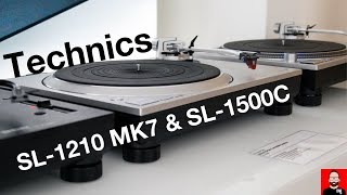 Side by side Technics SL1210 MK7 SL1500C amp SL1200GR [upl. by Fauch]