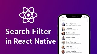 How to Create Search Filter in React Native  Search in FlatList [upl. by Greene195]