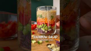 SUPER MEAL PREP Rainbow Salad mit Quinoa 🤩 [upl. by Twitt730]