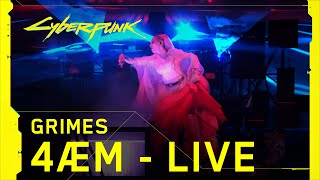 Cyberpunk 2077 – Grimes performing 4ÆM live at The Game Awards [upl. by Ahsoyem]