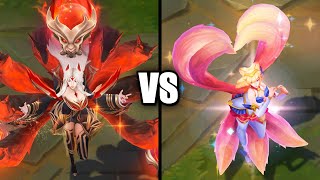 Immortalized Legend Ahri vs Star Guardian Ahri Skins Comparison League of Legends [upl. by Ing272]