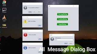 All JOptionPane Message dialog box in Java SwingConfirmDialog InputDialog MessageDialog box 🔥 [upl. by Concordia89]