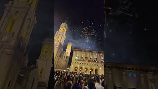 Chupinazo y fuegos artificiales al Pregón de las Fiestas del Pilar 2023 en Zaragoza 😍 [upl. by Leuams970]