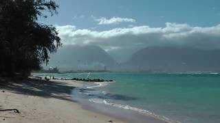 beach at Kanaha Beach Park Kahului Maui Hawaii [upl. by Rodie43]