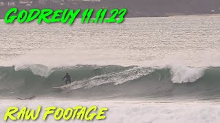 GodrevyGwithian 111123  Surfers  Filming Session  Raw Footage [upl. by Hullda]