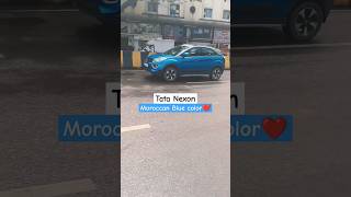 Tata Nexon Moroccan blue color 😍 tatanexon shorts bluecar [upl. by Rednasxela]