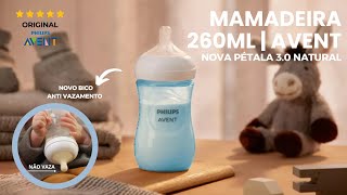 Nova Mamadeira Pétala Natural Philips Avent 260ml Mamadeira para bebê de 1 mês até 3 meses [upl. by Aundrea]