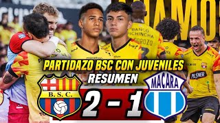 VOLVIÓ EL ÍDOLO con JUVENILES BARCELONA SC 21 MACARÁ RESUMEN GRAN PARTIDO de BSC y VICTORIA [upl. by Harmony]