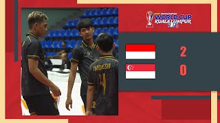 Sorotan Perlawanan Indonesia 2  0 Singapura  Berpasukan Regu 3  ISTAF World Cup 2024 [upl. by Sibyls180]