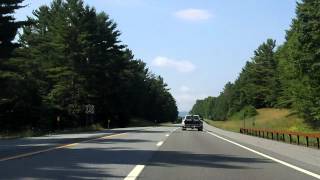 Adirondack Northway Interstate 87 Exits 29 to 27 southbound [upl. by Imehon151]