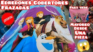 Edredones frazadas cobertores almohadas sábanas colchas cortinas toallas precio mayoreo desde 1pza [upl. by Shaper429]