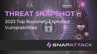 2023 Top Routinely Exploited Vulnerabilities  Threat SnapShot [upl. by Nylkoorb389]