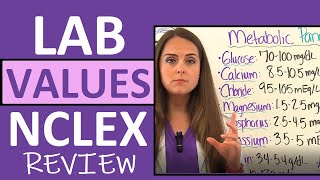 Lab Values Nursing NCLEX Review for Nurses and Nursing Students [upl. by Wiles]