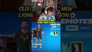 Clix REACTS to NEW Lionel Messi skin ⚽️ [upl. by Natye235]