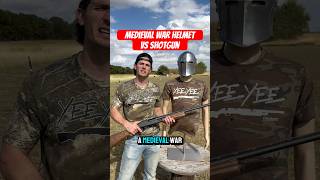 Medieval War Helmet vs 12 Gauge Shotgun shotgun 12gauge pewpew bulletproof [upl. by Bowe294]