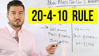 How Much Car Can I Afford 20410 Rule [upl. by Saeger]