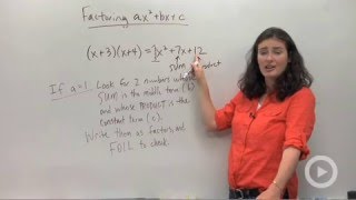 Factoring Trinomials a  1 [upl. by Hesther719]