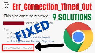 How To Fix Google Chrome Err Connection Timed Out Error  Solve errconnectiontimedout  Easy Way [upl. by Amor]