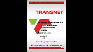 Transnet Learnerships apply now 2024 [upl. by Egidio347]