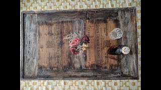 Vintage whiskey crate becomes a RUSTIC ANTIQUE coffee table [upl. by Kumar]