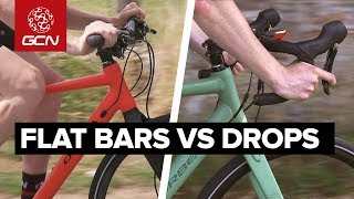 Flat Bar Vs Drop Bar Road Bikes  Comfort Speed amp Ease [upl. by Oflodur]