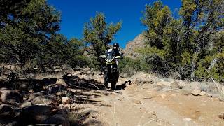 Tuareg 660 Tackles steep and twisty ATV trail in Colorado  Aprilia Tuareg 660 offroad performance [upl. by Cadmarr615]