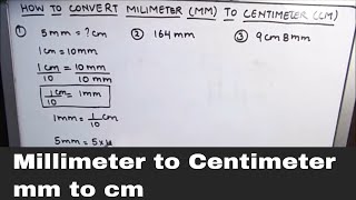 How to convert mm to cm  Convert Millimeter to Centimeter  mm to cm conversion [upl. by Anohs106]