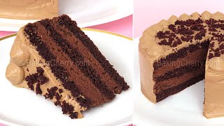 EggFree CHOCOLATE MOUSSE CAKE  Eggless Chocolate Dessert Recipe  Baking Cherry [upl. by Nona]