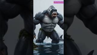 Shark and Gorilla Ai video 🤣 ai funny videosshortstrending shorts youtube shorts [upl. by Hcaz]