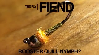 Rooster Quill Euro Nymph Fly Tying Tutorial  The Fly Fiend [upl. by Enaelem715]