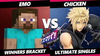 Sumapa 151  Emo Steve Vs chicken Cloud Smash Ultimate  SSBU [upl. by Kermit]