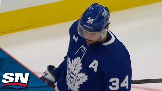 Maple Leafs Auston Matthews Opens Scoring With Their First Shot Of Game [upl. by Aleet]